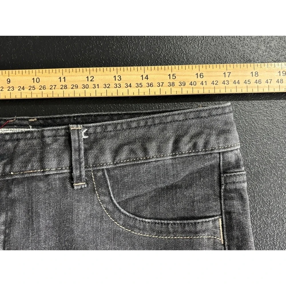 Tommy Hilfiger Spirit Jeans Women 10 Grey Mid Rise Skinny Leg Embroidered Pocket